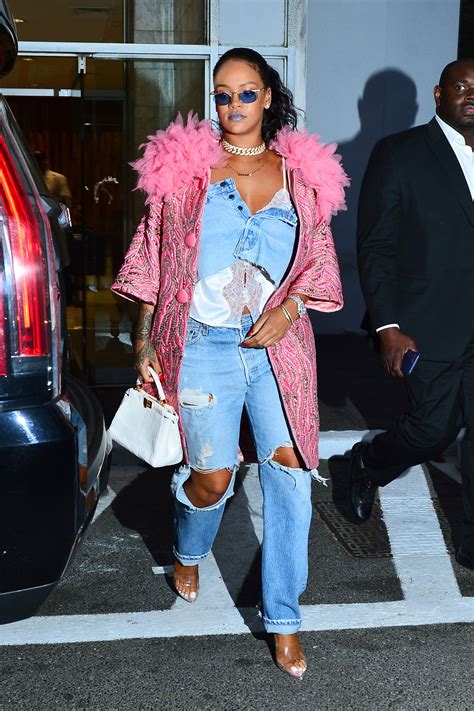 street style with dior hat|Rihanna Styled Her Skirt Suit With a Very Unexpected Accessory.